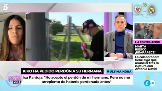 Isa Pantoja en directo./Telecinco