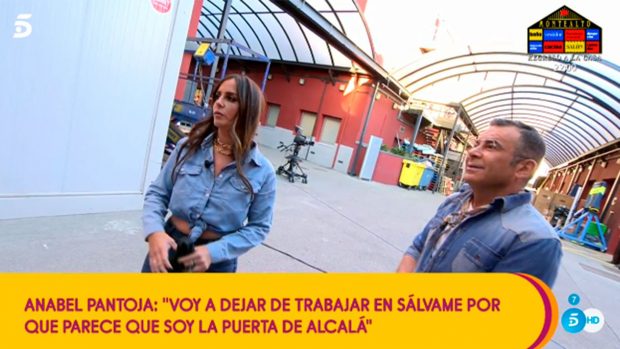 Anabel Pantoja y Jorge Javier Vázquez en 'Sálvame'./Telecinco