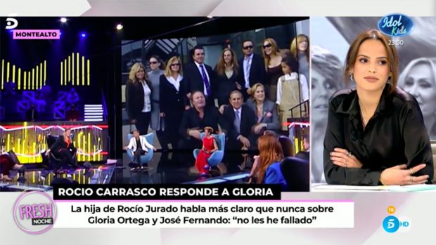 Gloria Camila en el plató./Telecinco