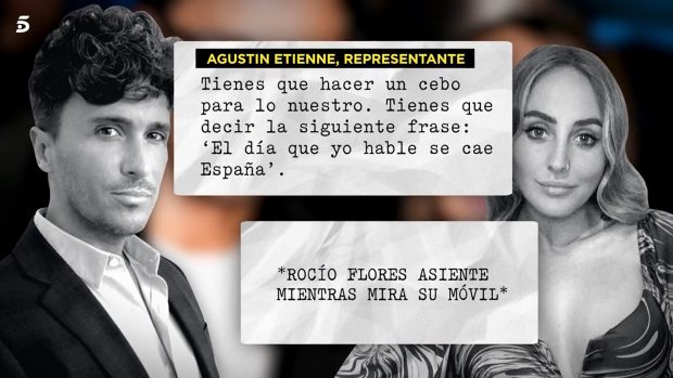 Conversación entre Rocío Flores y Agustín Etienne / Telecinco