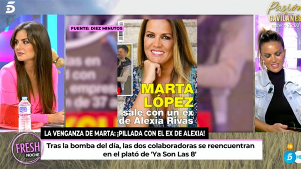 Marta López y Alexia Rivas en el plató./Telecinco