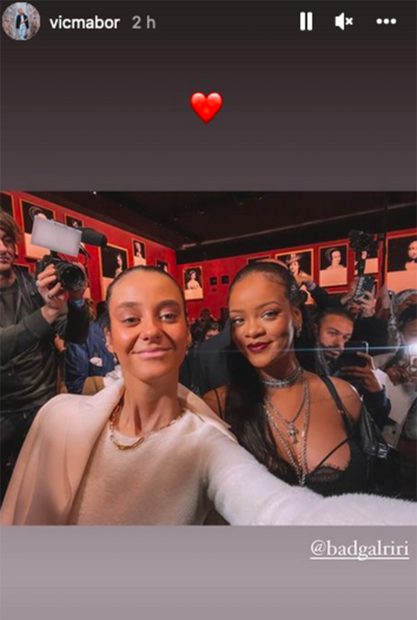 Vicoria Federica junto a Rihanna./Instagram @vicmabor