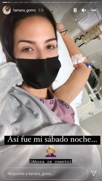 Tamara Gorro en el hospital / Instagram