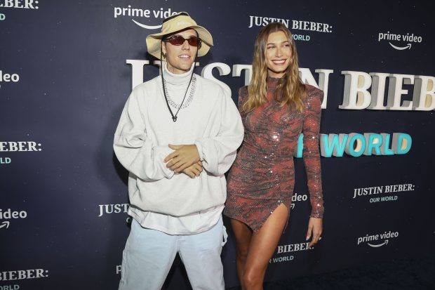 Hailey y Justin Bieber en un photocall / Gtres