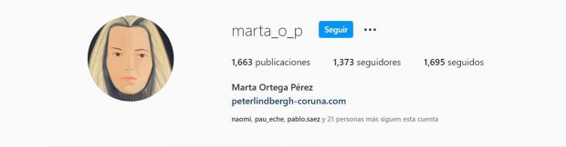 Perfil de Marta Ortega / Instagram