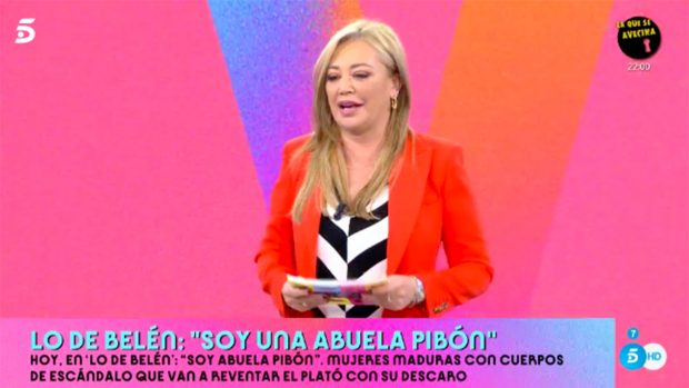 Belén Esteban como presentadora./Telecinco