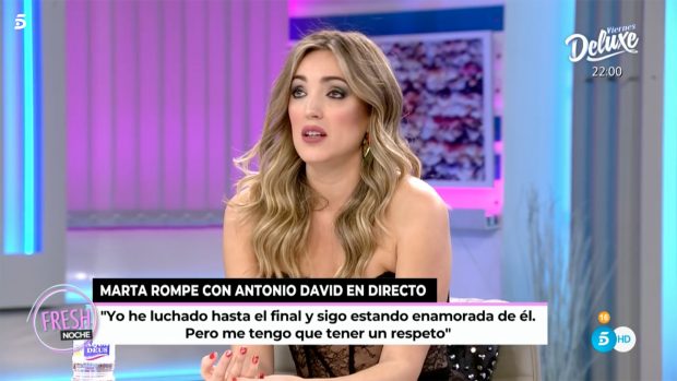 Marta Riesco en 'Ya son las ocho' / Telecinco