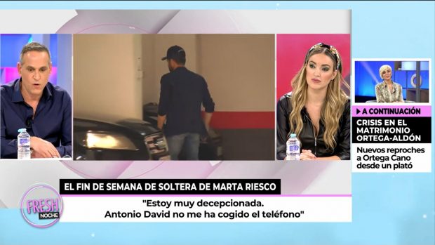 Marta Riesco y Aurelio Manzano en 'Ya son las ocho' / Telecinco