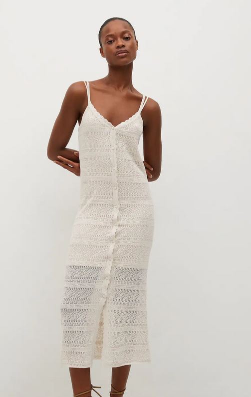 Crochet dress from Mango Outlet that you will be grateful to wear in the summer