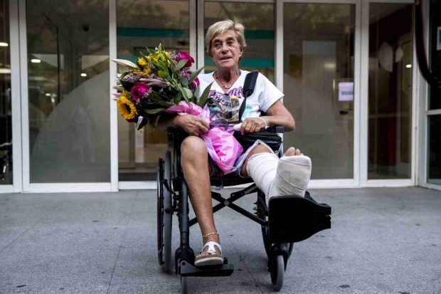 Chelo García - Cortés abandona el hospital tras su accidente en 'Sálvame' / Gtres
