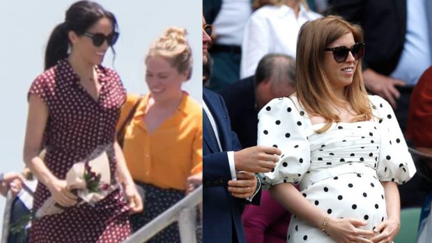 Meghan Markle y Beatriz de York vestidas con lunares / Instagram