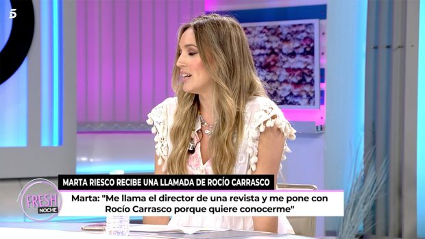 Marta Riesco en 'Ya son las 8' / Telecinco