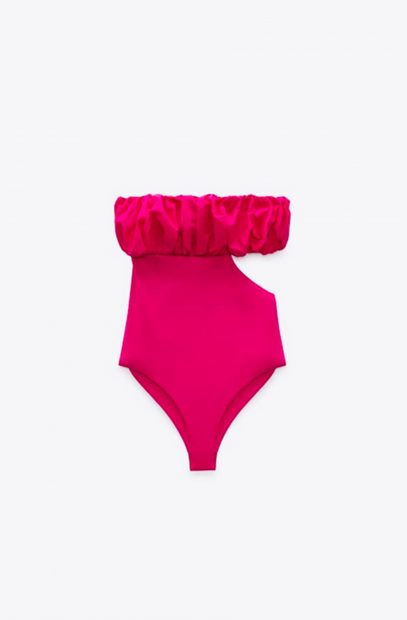 Bañador fucsia de Zara / Zara