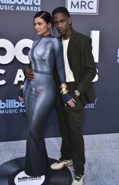 Kylie Jenner and Travis Scott at the Billboard / Gtres Awards