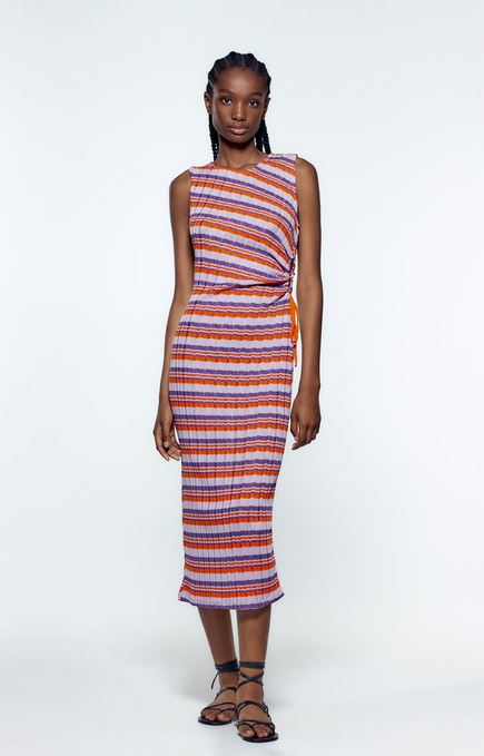 El vestido de Zara multicolor para marcar figura y por menos de 23 euros