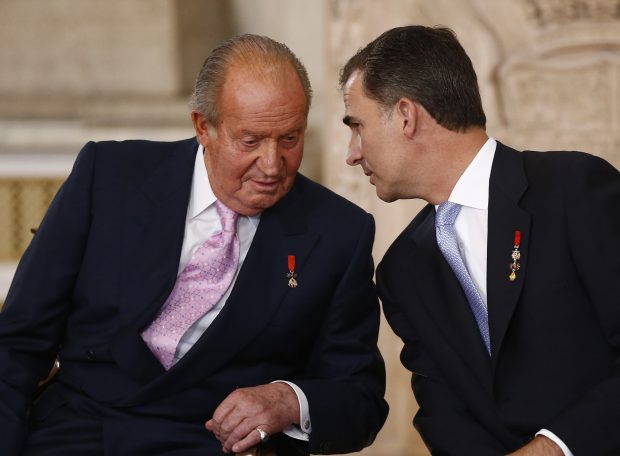 Don Juan Carlos y el Rey Felipe VI juntos / Gtres