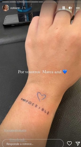 Tatuaje de Rocío Flores / Instagram