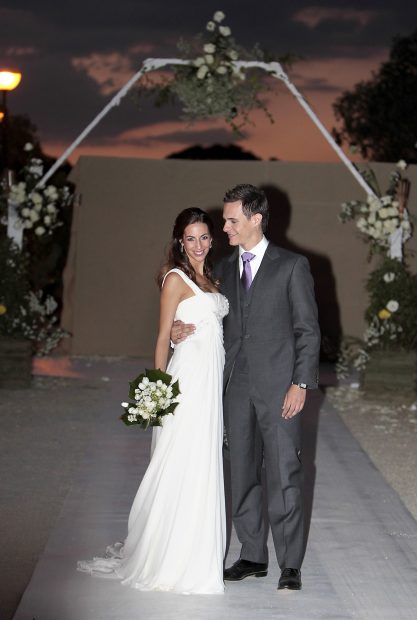 Almudena Cid y Christian Gálvez en su boda / Gtres