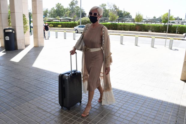 Ana María Aldón en el aeropuerto de Jerez / Gtres