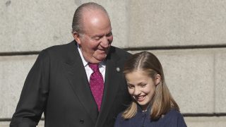 El Rey Juan Carlos en una imagen de archivo con Leonor. / Gtres