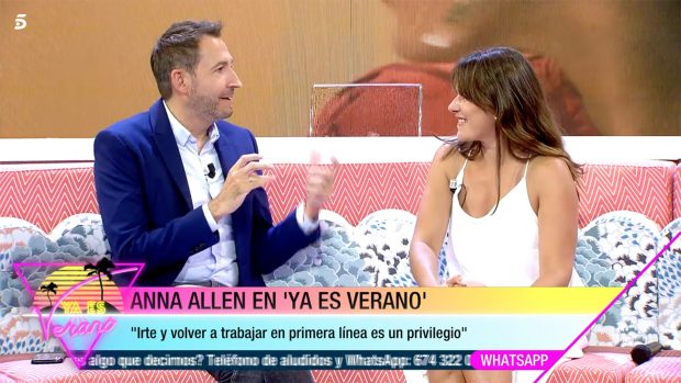 Anna Allen con Frank Blanco en 'Ya es verano' / Telecinco