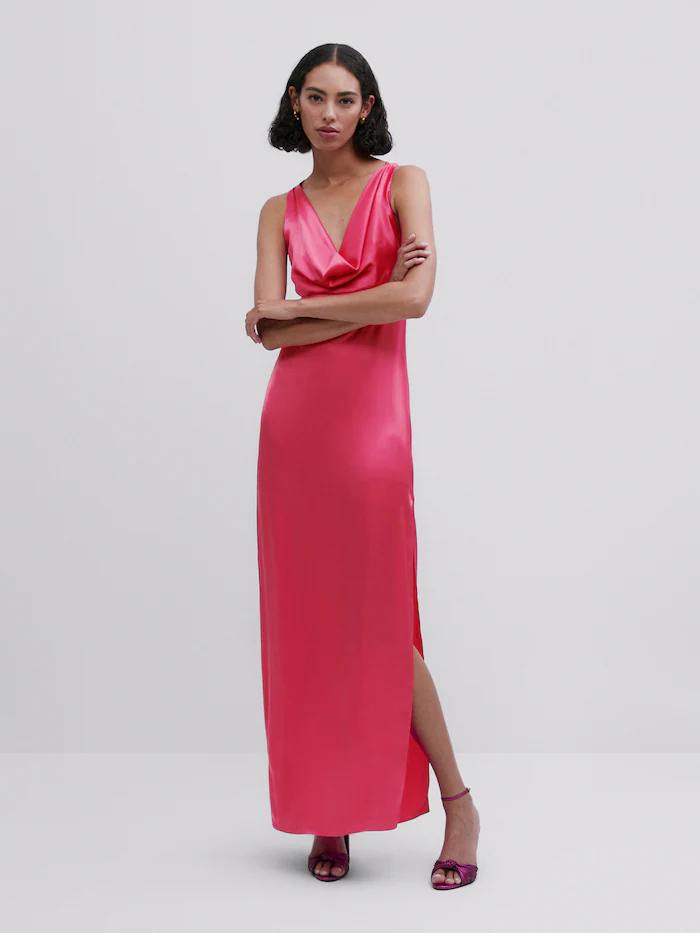 El seda rosa de Massimo Dutti Studio para tu boda en septiembre