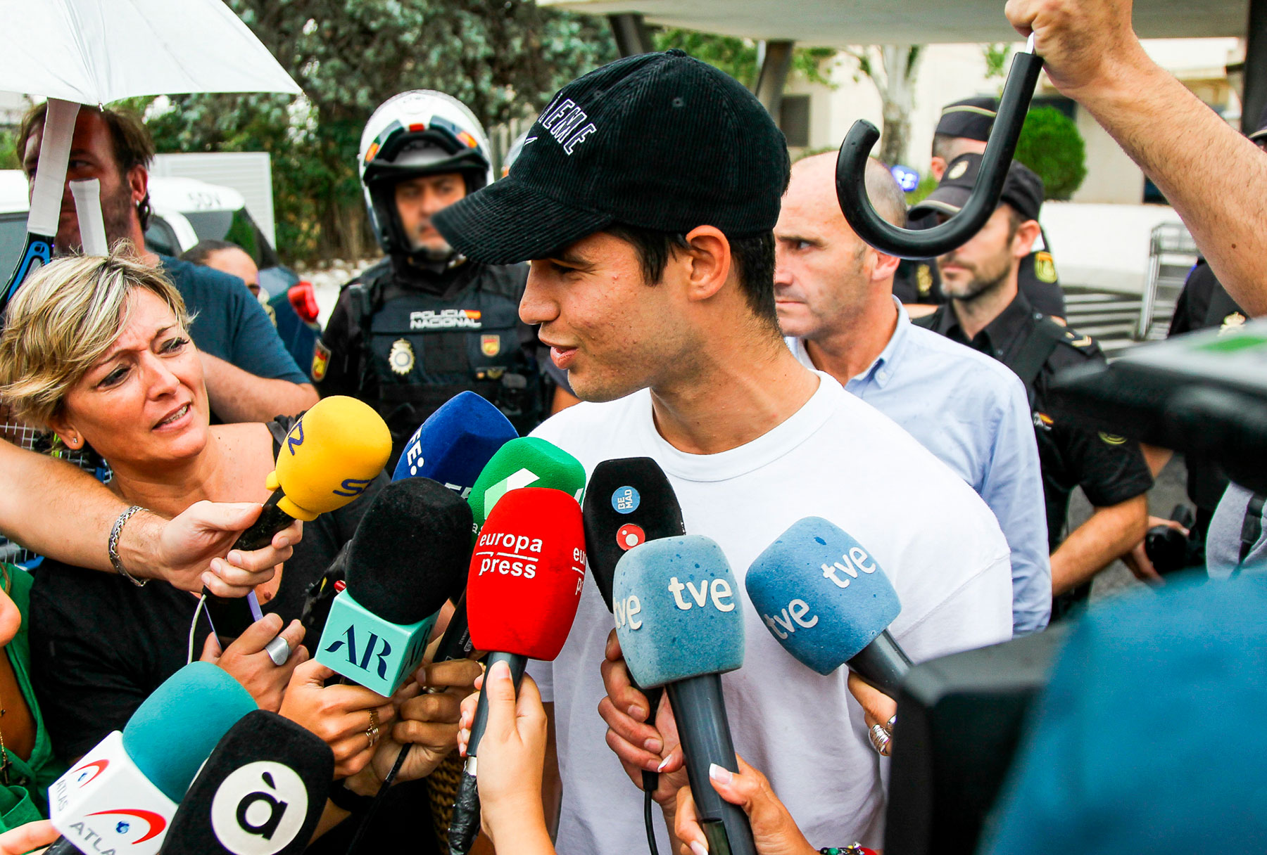 Carlos Alcaraz atiende a los medios en Valencia / Gtres