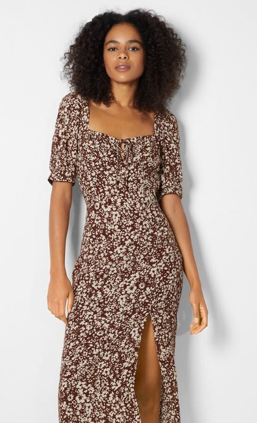 The most beautiful dress in early autumn comes from Bershka
