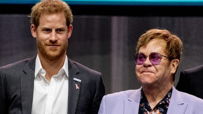 Elton John y el príncipe Enrique juntos
