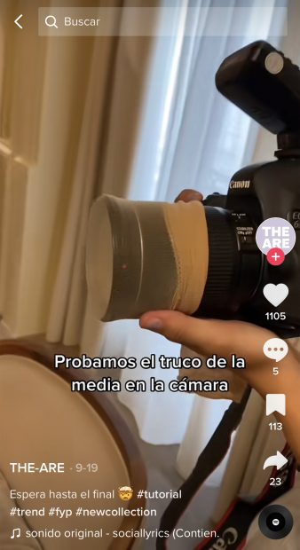 Vídeo de The-Are con la media en la cámara / Tiktok