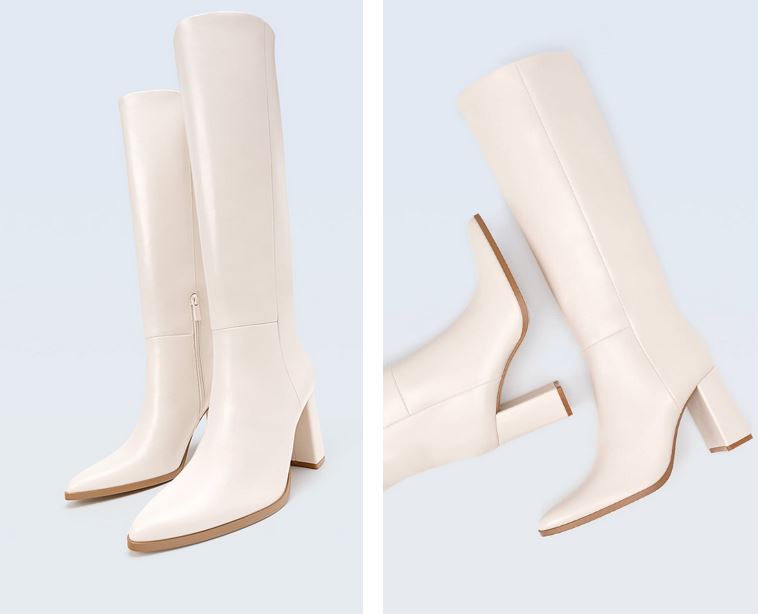 Estas botas blancas de Stradivarius pegan con todo tipo de outfits