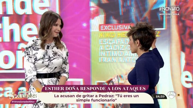 Esther Doña con Sonsoles Ónega en 'Y ahora Sonsoles' / Antena 3