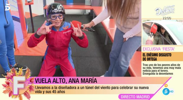 Ana María Aldón volando / Telecinco