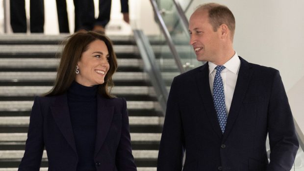 The Princes of Wales, Kate and William, in Boston.