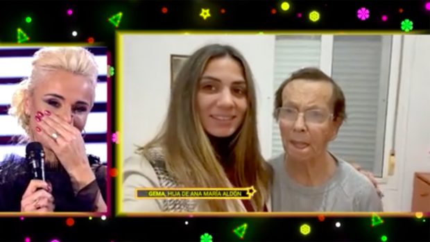 Ana María Aldón recibe la sorprese de su hija y de su madre / Telecinco