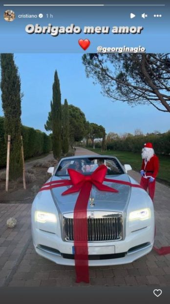 Cristiano Ronaldo agradece a Georgina el regalo que le ha hecho por Navidad / Instagram