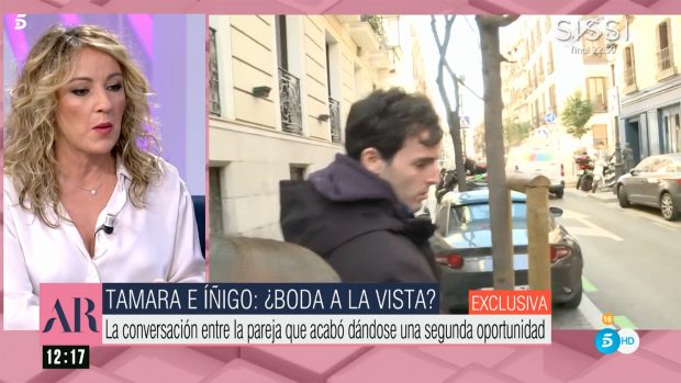 Íñigo Onieva pronunciando sus primeras palabras tras la reconciliación en 'El Programa de Ana Rosa'. / Telecinco