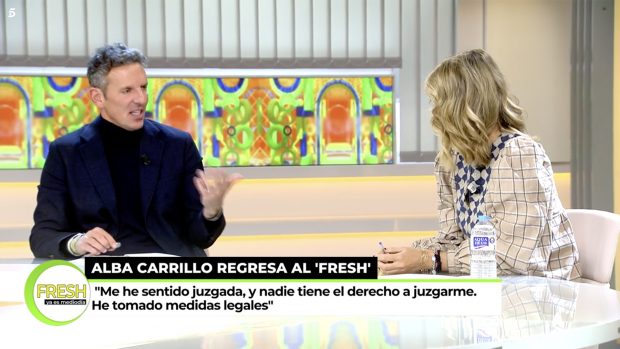 Alba Carrillo y Joaquín Prat en 'Ya es mediodía'. / Telecinco