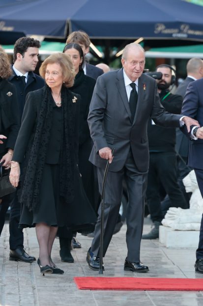 La Familia Real llegando al funeral de Constantino II / Gtres