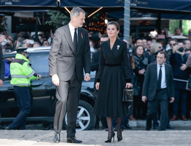 Letizia y Felipe llegan al funeral de Constantino de Grecia / Gtres