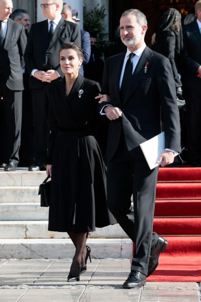 Letizia y Felipe en el funeral de Constantino de Grecia / Gtres