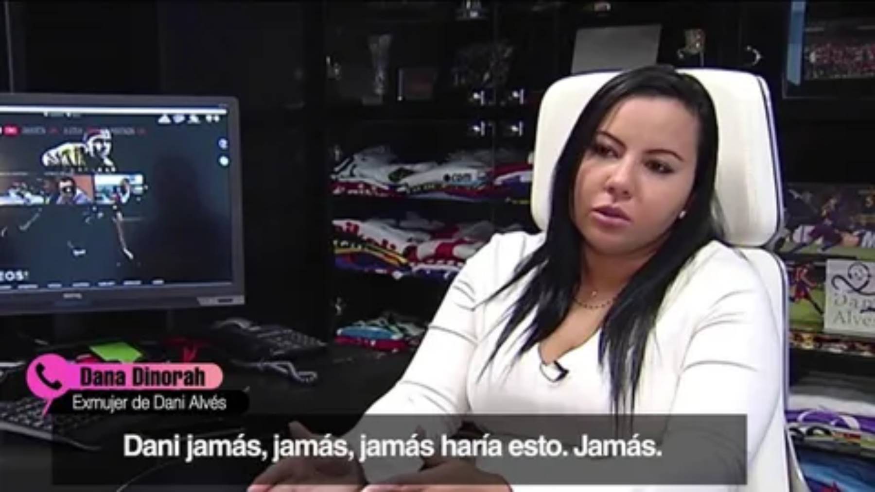 Dana Dinorah, exmujer de Dani Alves en el programa 'Fiesta' / Telecinco 