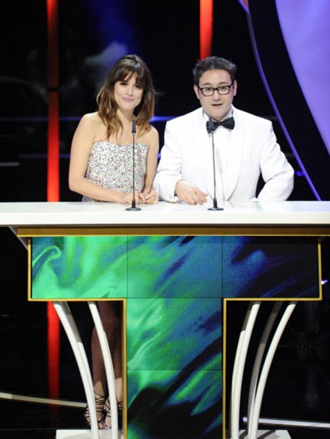 Adriana Ugarte junto a Carlos Santos en los Premios Goya 2013 / Gtres
