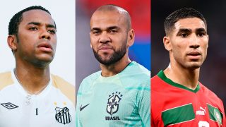 Robinho, Dani Alves y Achraf Hakimi