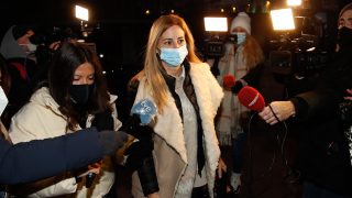 Ainhoa Armentia hablando con la prensa / Gtres