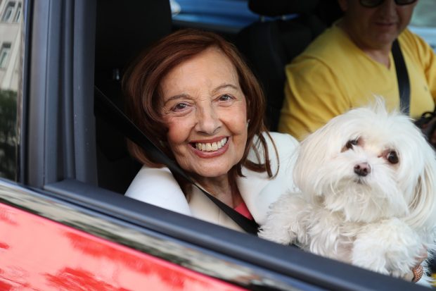 María Teresa Campos en el coche / Gtres