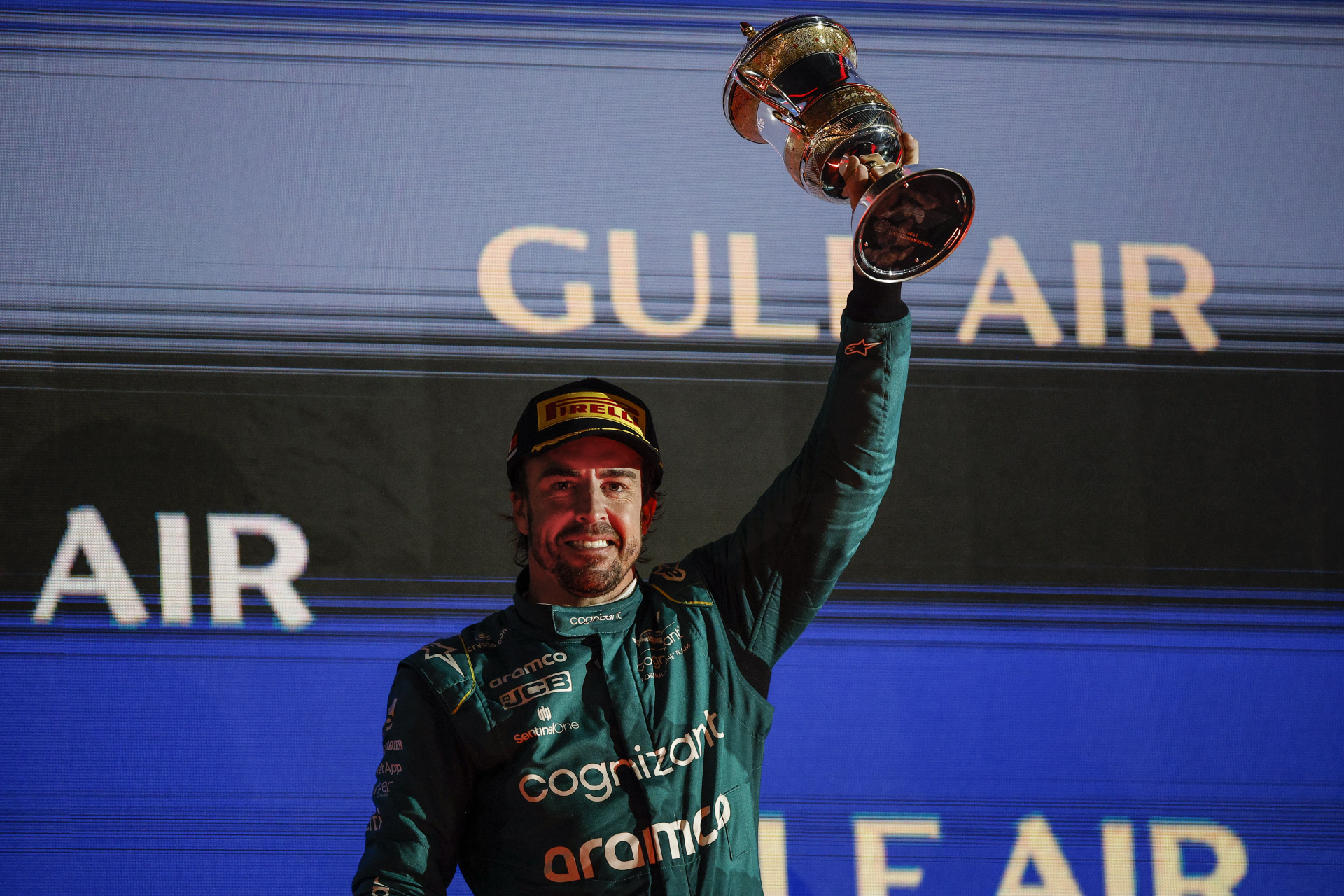 Fernando Alonso, en el podio de Baréin / Gtres