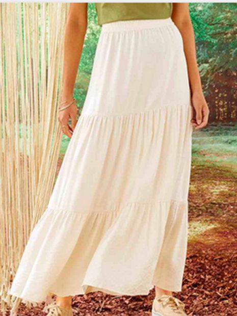 Falda blanca de Lidl de estilo boho / Lidl