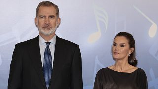 La Reina Letizia y el Rey Felipe en Madrid. / Gtres