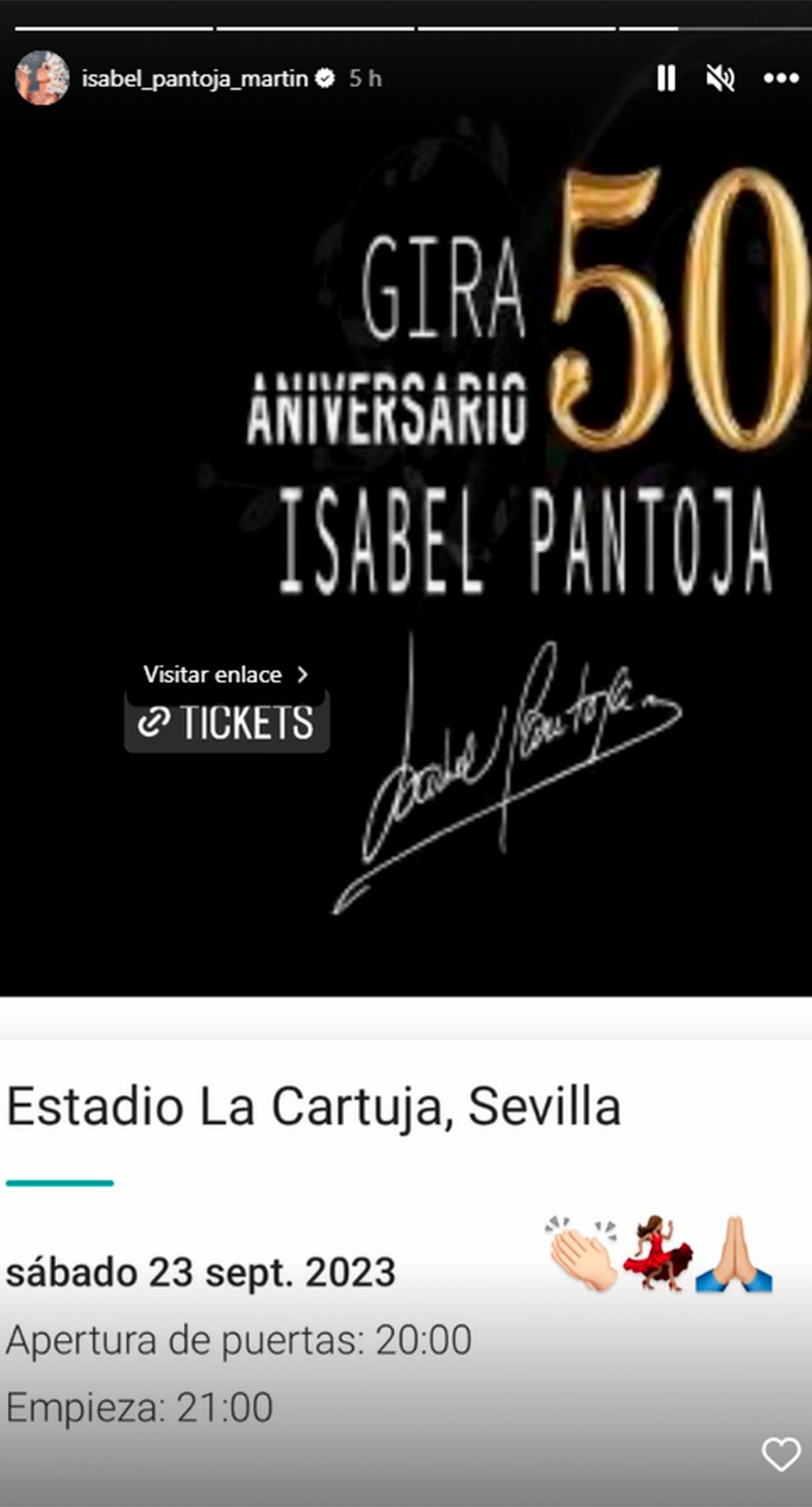 Isabel Pantoja anuncia concierto en Sevilla